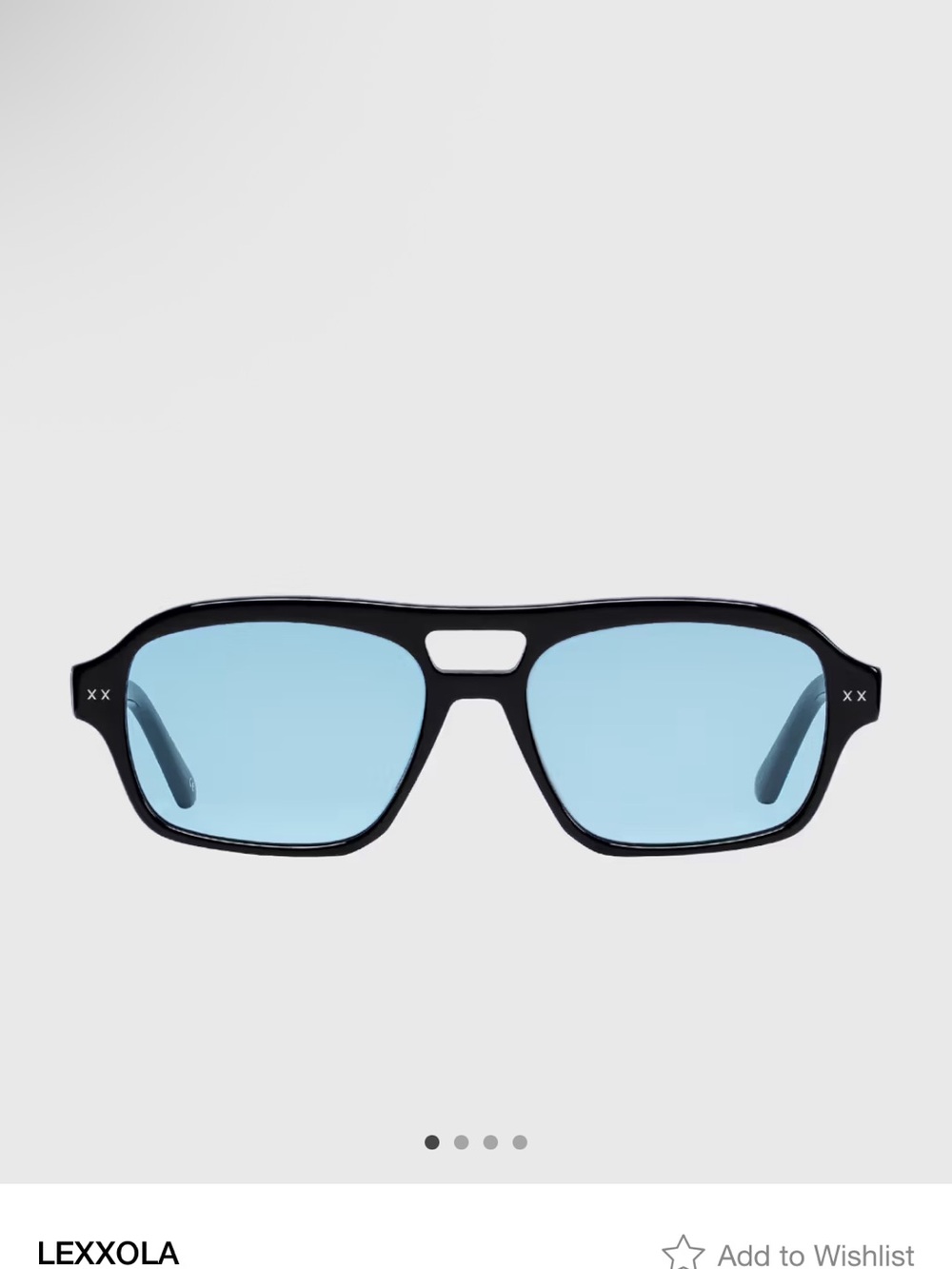 Lexxola Damien Sunglasses w Light Blue Lenses - PERFECT condition